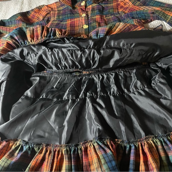 Flannel ruffle dress by SOS Meme Club w/detachable bunny hood Medium - Picture 14 of 15